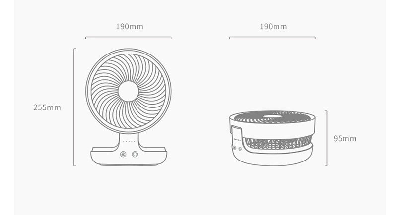 Wireless Suspended Air Circulation Fan | USB Rechargeable Folding Electric Fan