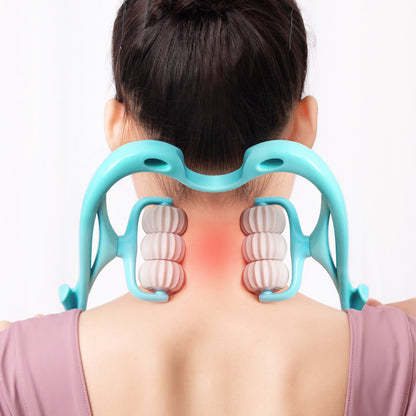 Manual Six-Wheel Neck Massager Roller Tool