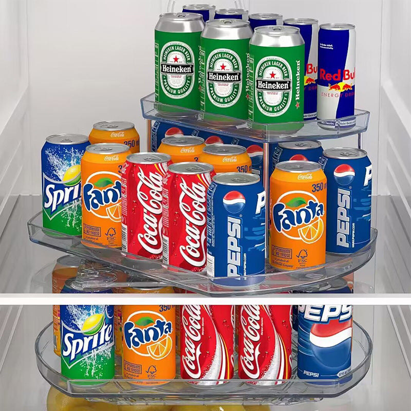 Kitchen Refrigerator Rotating Dining Tray For Refrigerated Drinks