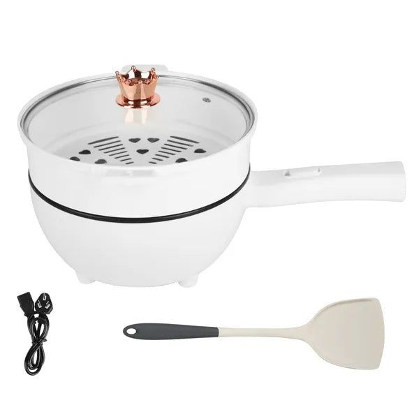 Electric Hot Pot with Steamer & Dual Power Control
