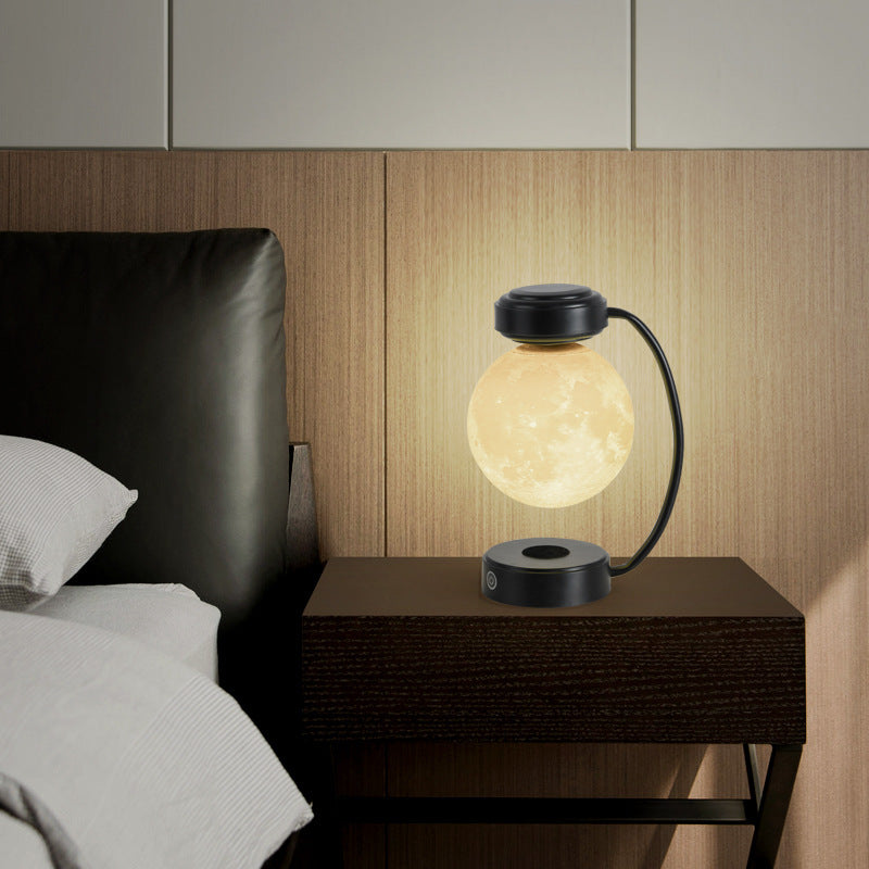 3D LED Moon Night Light Wireless Magnetic Rotating Ball Lamp