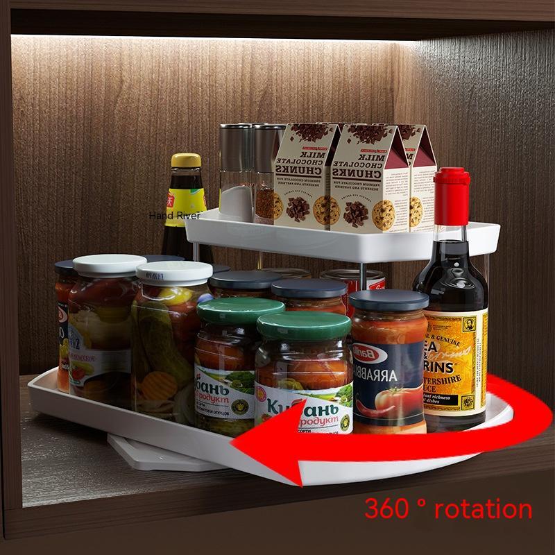 Kitchen Refrigerator Rotating Dining Tray For Refrigerated Drinks