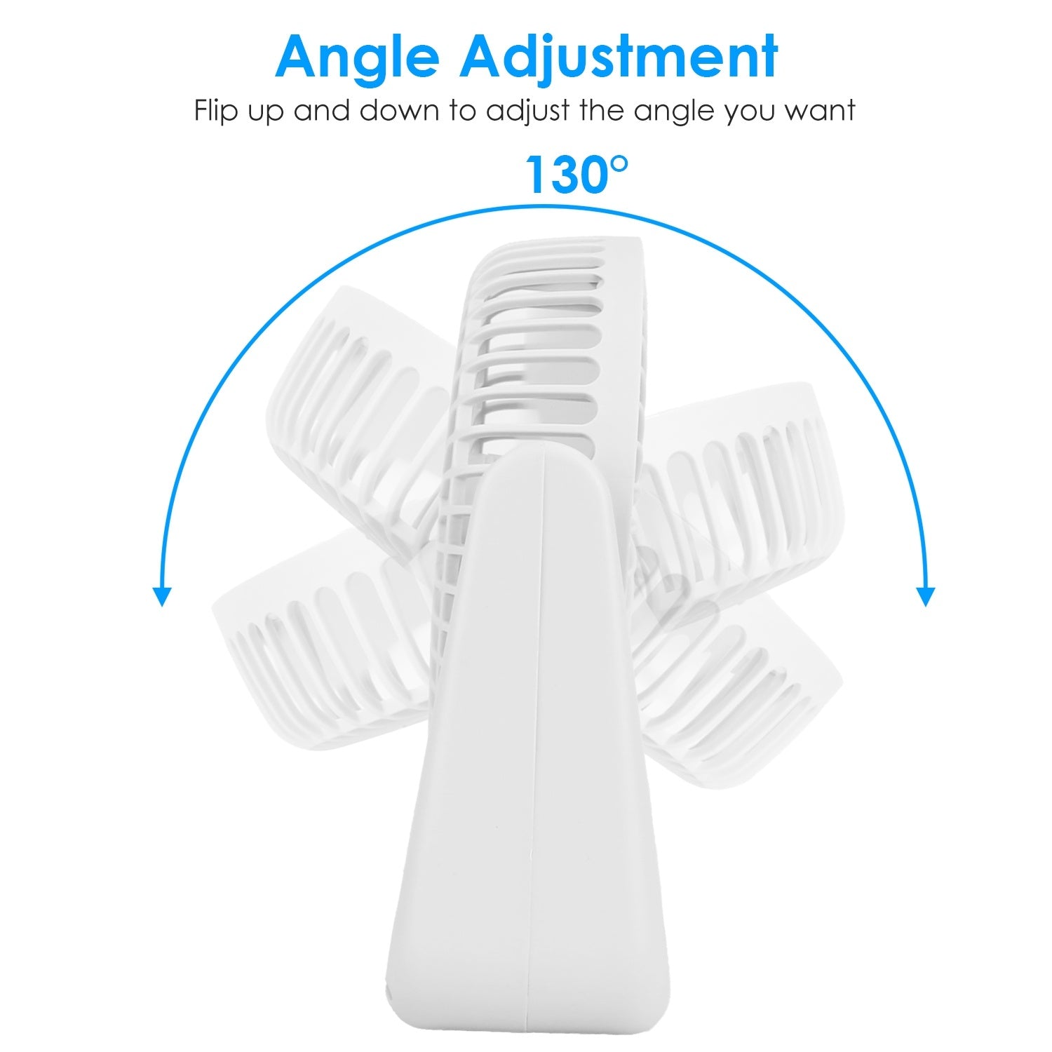 6.5in Desk Fan USB Powered 2 Speeds Table Cooling Fan Tilt Quiet Desktop Fan For Bedroom Office