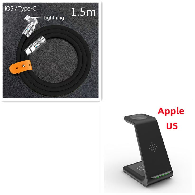 3-in-1 Fast Wireless Charging Station Stand