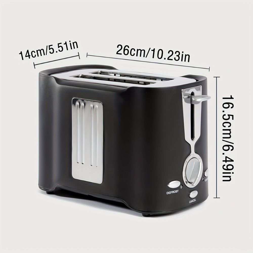 2-Slice Stainless Steel Toaster with Wide Slots