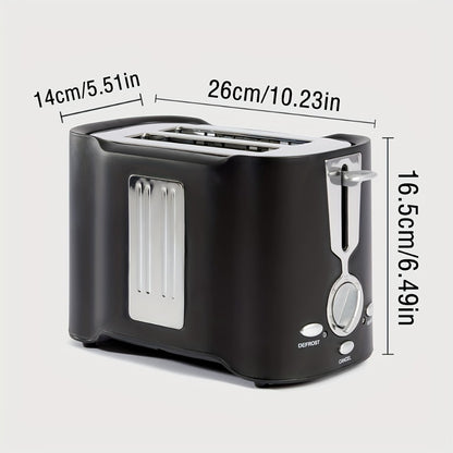 2-Slice Stainless Steel Toaster with Wide Slots