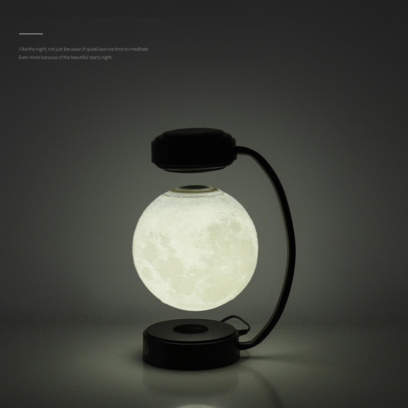 3D LED Moon Night Light Wireless Magnetic Rotating Ball Lamp