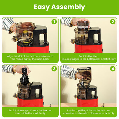 Electric Cold Press Juicer with Reverse Function