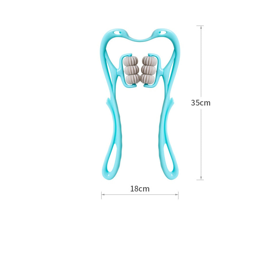 Manual Six-Wheel Neck Massager Roller Tool