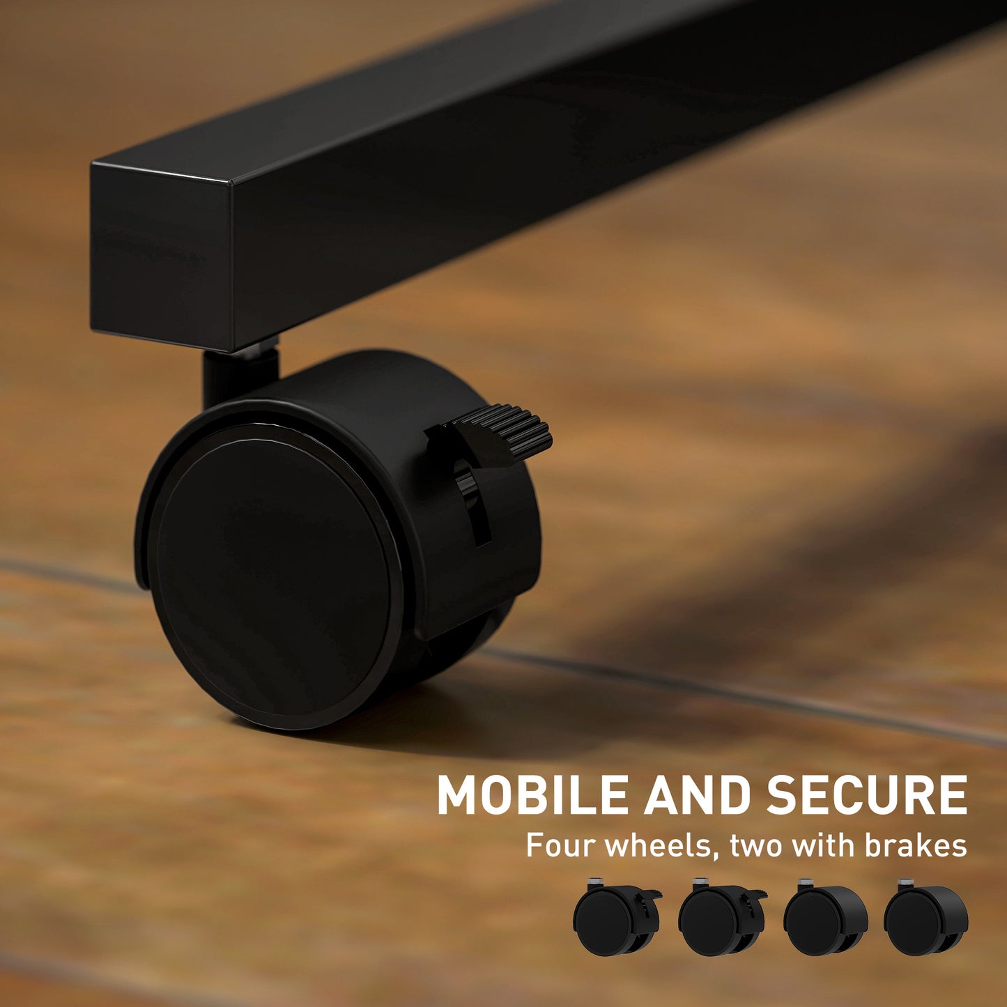 Height Adjustable Standing Desk with Storage Shelf