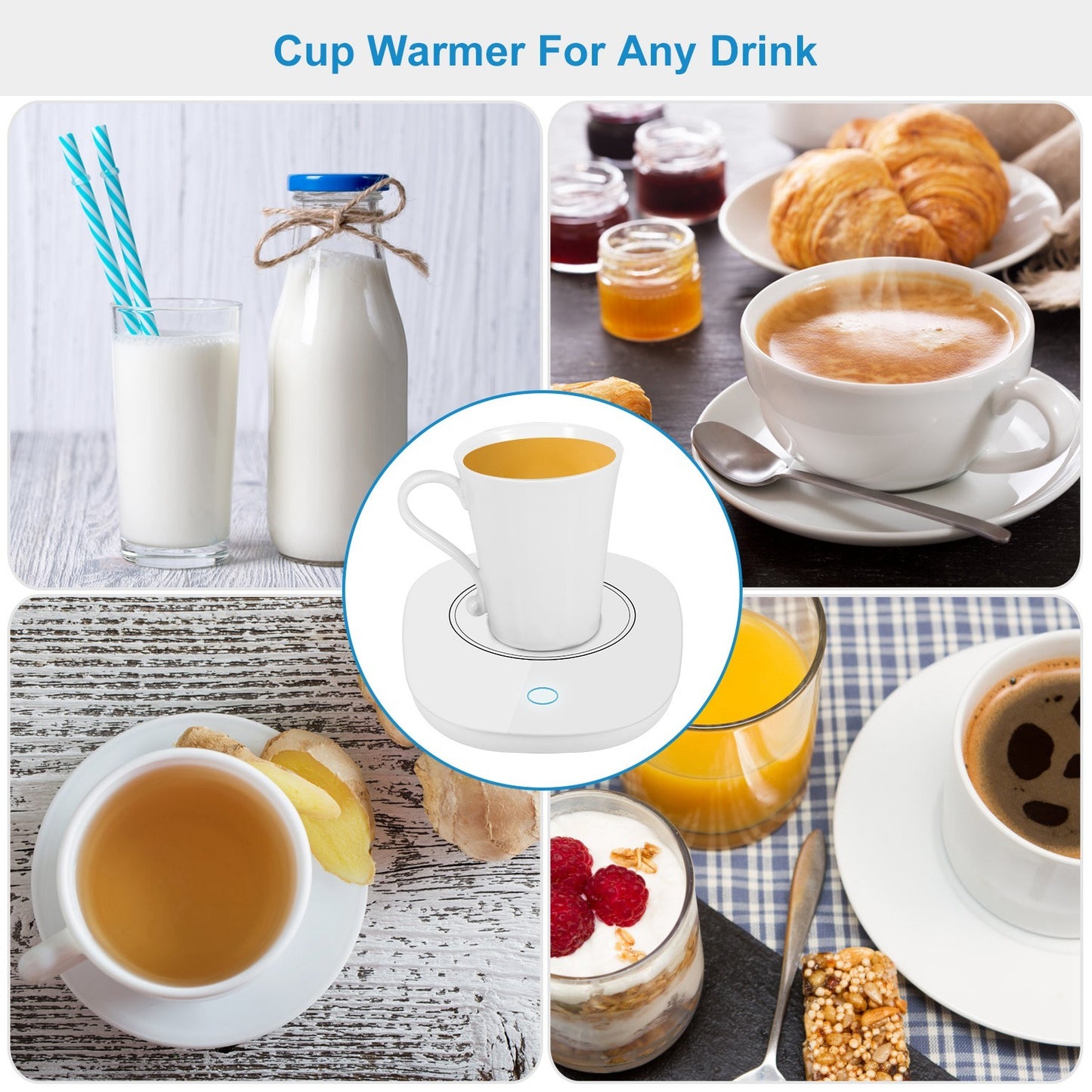 Electric Coffee Mug Warmer with Auto Shut-Off