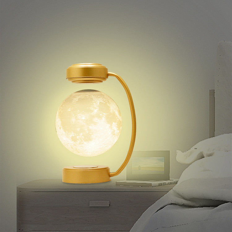 3D LED Moon Night Light Wireless Magnetic Rotating Ball Lamp