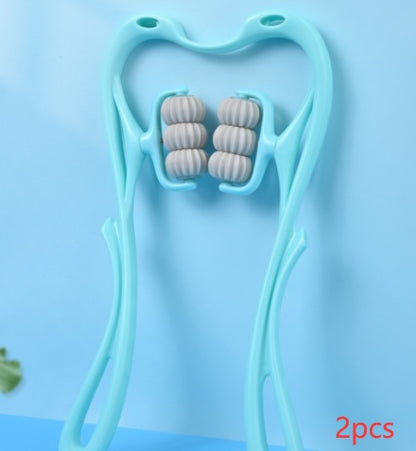 Manual Six-Wheel Neck Massager Roller Tool
